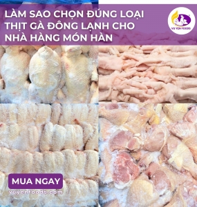 NHẬP SỈ GÀ ĐÔNG LẠNH CHO NHÀ HÀNG KINH DOANH MÓN HÀN QUỐC
